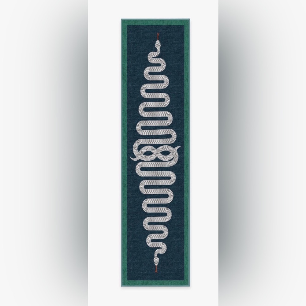 Ruggable runner, Venom Sapphire Flatwoven Rug by Jonathan Adler